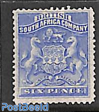 Br. South Africa Company, 6d, ultramarin, Stamp out of set