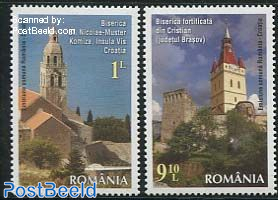 Churches 2v, joint issue Croatia