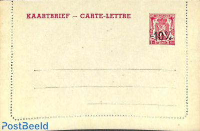 Card letter 1Fr -10%, greenish cardboard