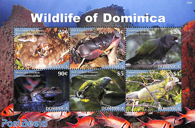 Wildlife of Dominica 6v m/s