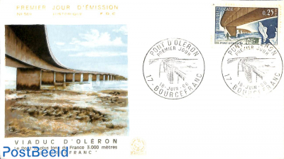 Oleron bridge 1v, FDC