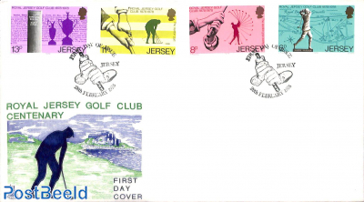 Golf Club centenary 4v, FDC (Mercury)