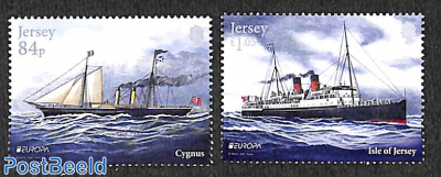 Europa, postal ships 2v