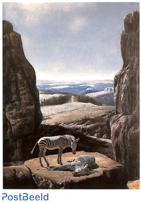 Carel Willink, Zebra's in zwarte rotskloof 1959