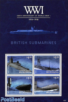WWI, submarines 4v m/s