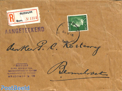 Registered piece of package with NVPH No. 343