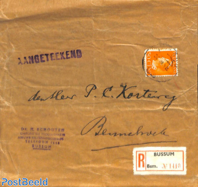 Registered piece of package with NVPH No. 344
