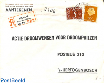 Registered letter from ALKMAAR to 's-Hertogenbosch