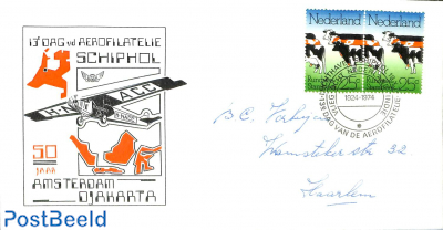 Aerophilatelic day cover with Cow pair