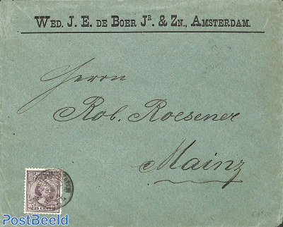 Letter from Amsterdam to Mainz with NVPH No. 26