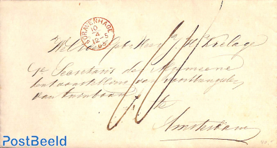 Folding letter from 's-GRAVENHAGE to Amsterdam