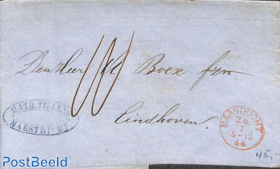 Folding letter from MAASTRICHT to Eindhoven