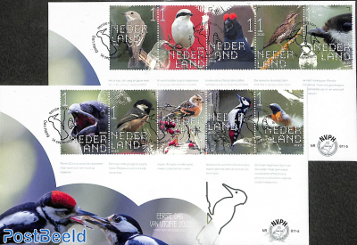 Birds of the forest and moor 10v, FDC E811a+b (2 covers)