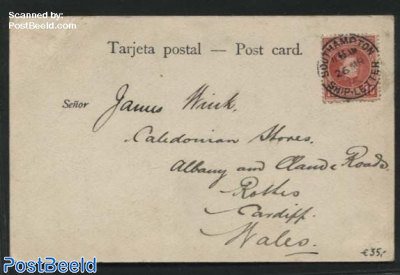 Ship Letter, Southampton (postcard from Tenerife)