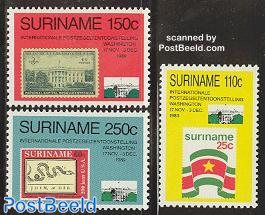 Washington stamp expo 3v
