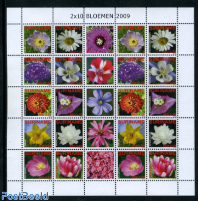 Flowers minisheet (with 2 sets)