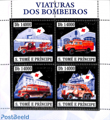 Fire Engines, Red Cross 4v m/s, silver