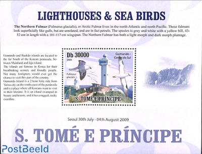 Lighthouses & sea birds s/s