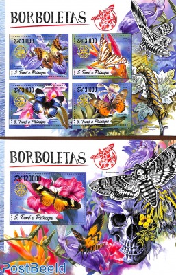Rotary, butterflies 2 s/s