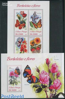 Flowers & butterflies 2 s/s