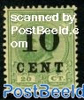 10c on 20c, Type I, Stamp out of set