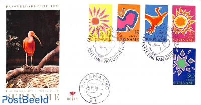 Easter 5v, FDC without address, Palm