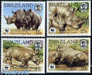 WWF, white rhino 4v