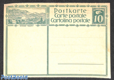 Illustrated Postcard 10c, hor. perf, Sierre
