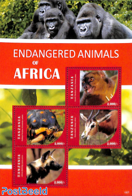 Endangered animals 4v m/s