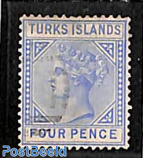 4d, WM Crown-CC, Stamp out of set