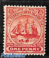 1d, WM Crown-CA, Stamp out of set