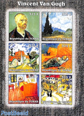 Vincent van Gogh 6v m/s, imperforated