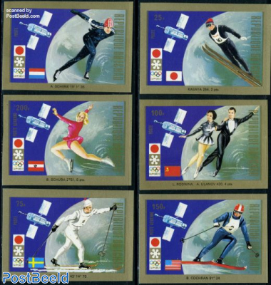Winter Olympic winners 6v imperforated