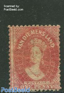 1p, Red, Perf. 12, used