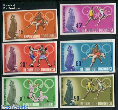 Olympic Games Mexico 6v, imperforated