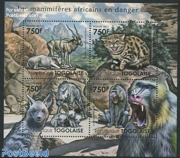 Endangered animals 4v m/s