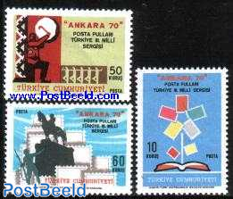 Ankara 70 stamp exposition 3v