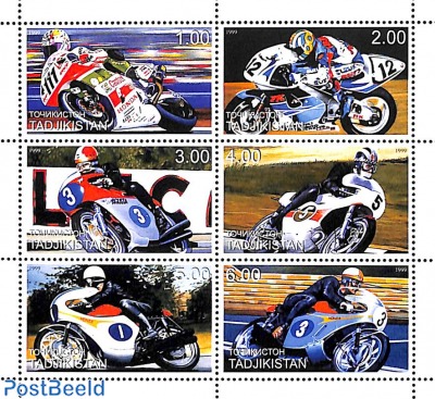 Motorcycles 6v m/s, NO OFFICIAL STAMPS, not valid for postage