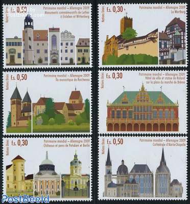 World heritage Germany 6v (from booklet)