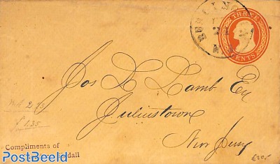 Envelope 3c, BURLINGTON