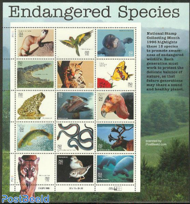 Endangered animals 15v m/s