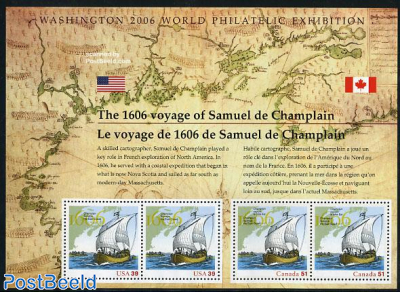 Samuel de Champlain s/s (joint & same issue USA)