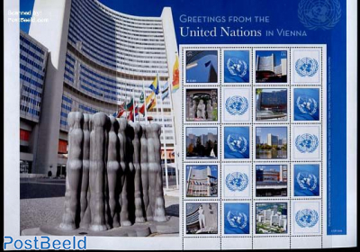 Greetings from UN Vienna 10v+Personal tabs m/s