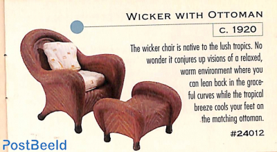 Model chair, Wicker with Ottoman c. 1990