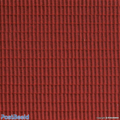 Plastic H0 Plate ~ Red Ceramic Rooftiles (20x12cm)