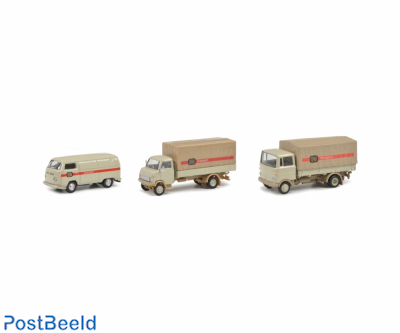 Vehicle Set: DB-Stückgut MB L322, Hanomag F55 and VW T2 Kasten