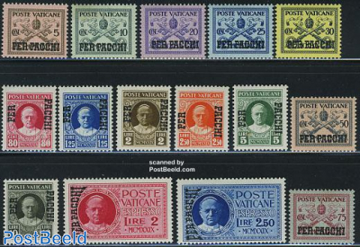 Per Pacchi overprints 15v