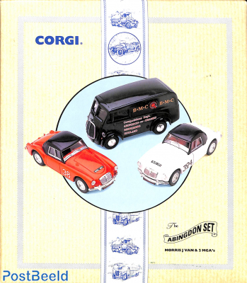 Corgi, The Abingdon set (Morris J Van & 2 MGA's)