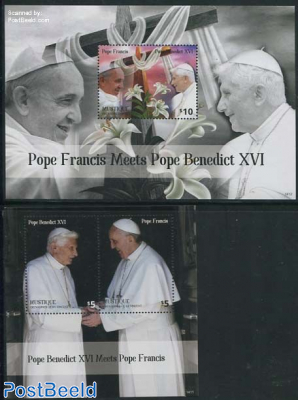 Mustique, Pope Francis meets Pope Benedict XVI 2 s/s