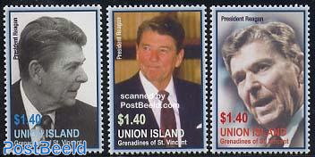 Union Island, Ronald Reagan 3v